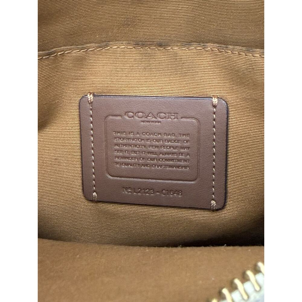 Coach Ellie File Bag Pebbled Leather Crossbody Purse - Chalk - Picture 6 of 8
